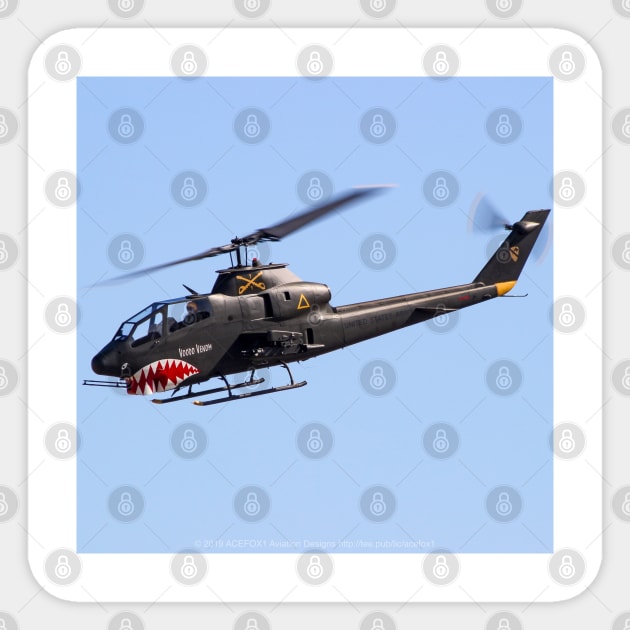 AH-1S Huey Cobra 1st of the 7th Air Cavalry Sticker by acefox1